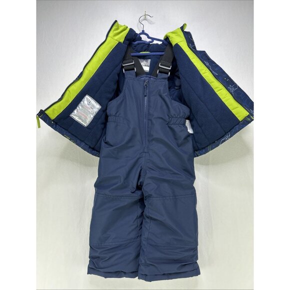 Gusti Snow Suit Toddler Boys Size 2T dinosaur Navy Green 2 Piece - Picture 4 of 12